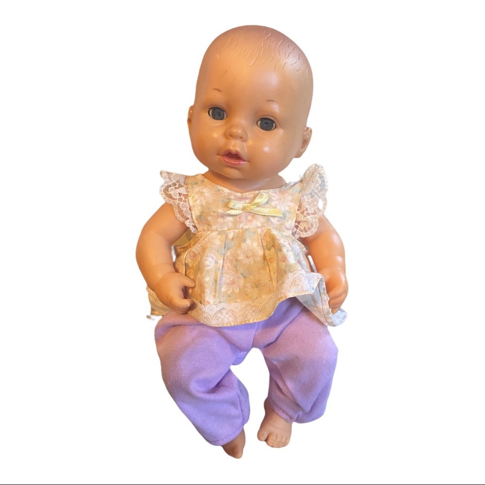 Vintage 1989 CITITOY Baby Doll W/ Sleepy Eyes 12” Realistic Drink & Wet Posable